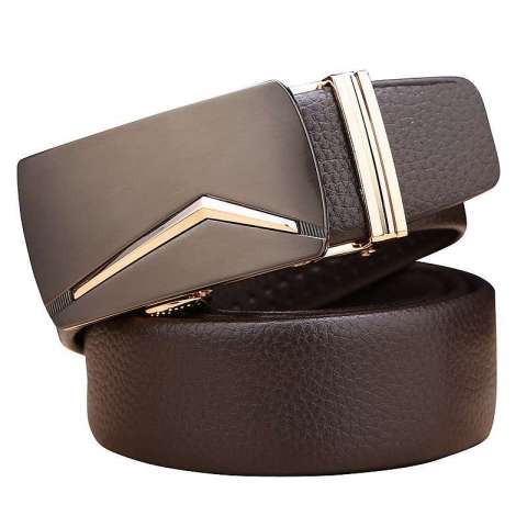 Brand custom Genuine Leather belt man's automatic belts for men cow hide can print logo  belt