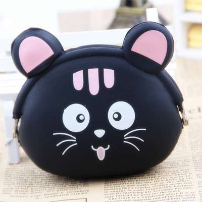 Latest design soft gift custom color portable silicone coin purse