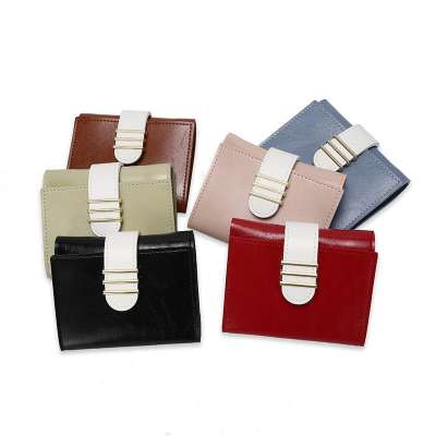 New Design Ladies Brand PU Leather Coin Purse Credit Card Short Wallet For Women